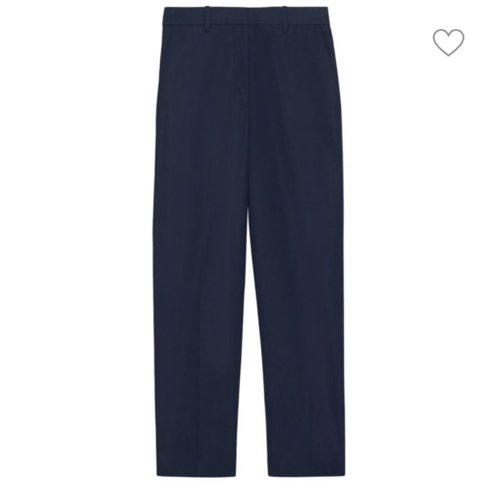 NWT $346 THEORY High-Rise Cotton Twill Trousers Size 8
